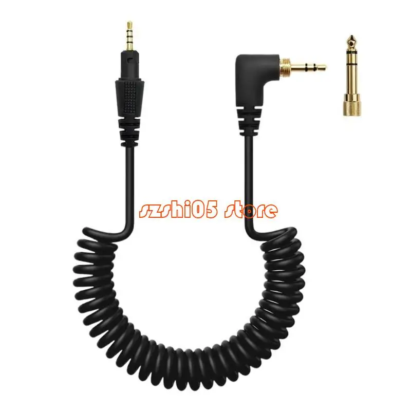 781E Coiled Audios Cable for HDJX5 HDJCUE1BT CUE1S7 Headphones Providing Stable Performances and Improved Sound Quality