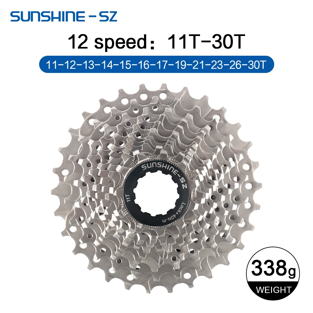 Sunshine Road Bike Cassette 8 9 10 11 12 Speed Bicycle Sprocket 25T 28T 30T 32T 34T 36T 11V K7 Speed Bike Ratchet Cycling Parts image 3