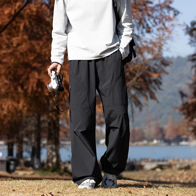 

Outdoor Commuting Windproof Men's Work Trousers New Sle Youthful Polyester Fiber Durable Casual Pants for Men