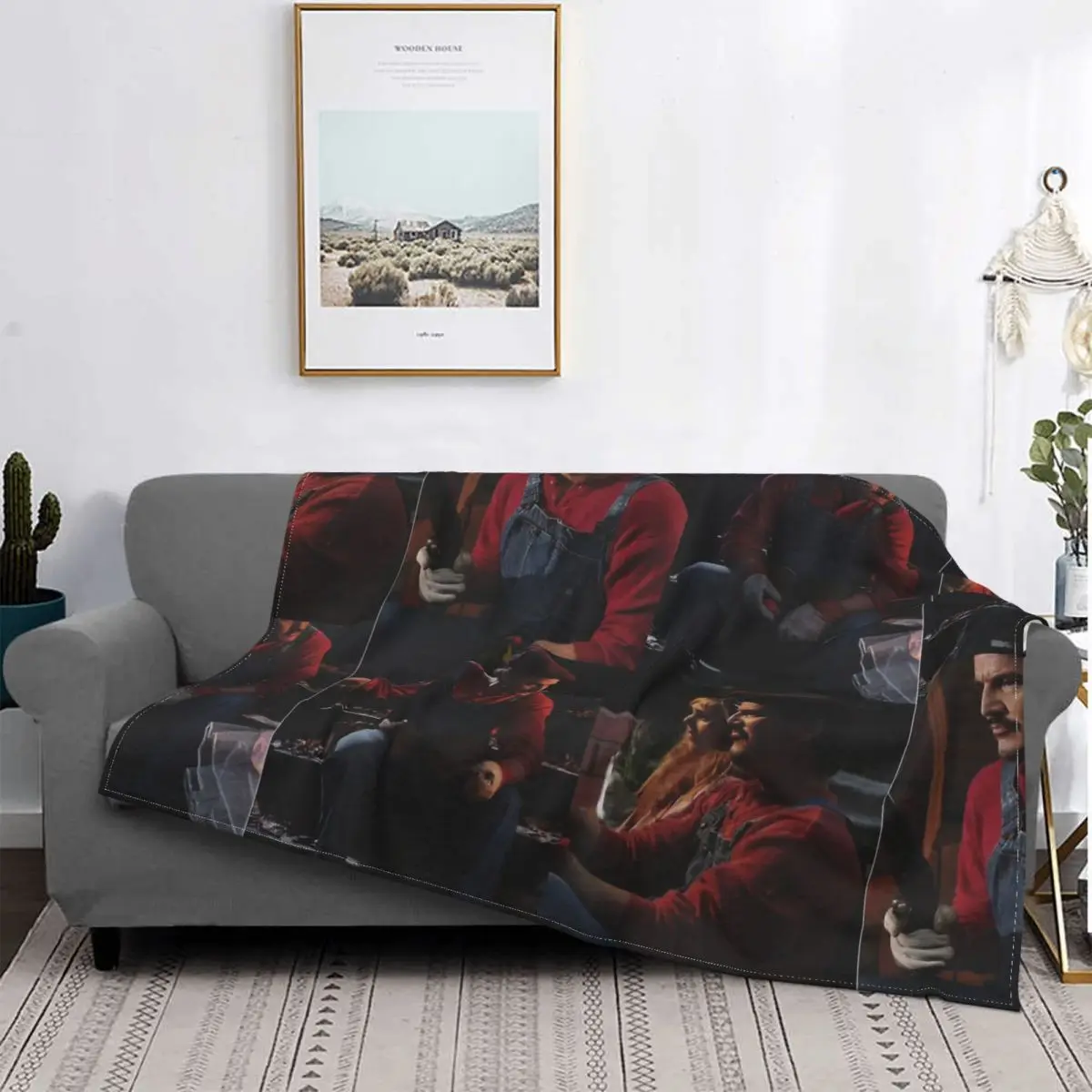 Pedro Pascal Snl Throw Blanket Meilleur acteur de groupe Flannel Super Warm Throw Blankets For Bedding Plush Thin Quilt