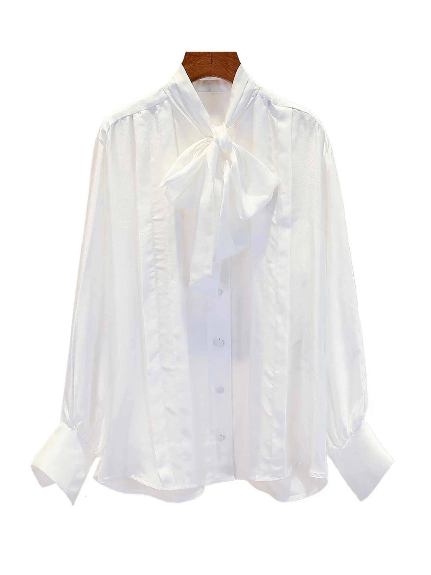 

S Home South Oil High End Women's Casual Loose irt Knot Sa Ne Design 2025 Autumn Faion Ladies' Top