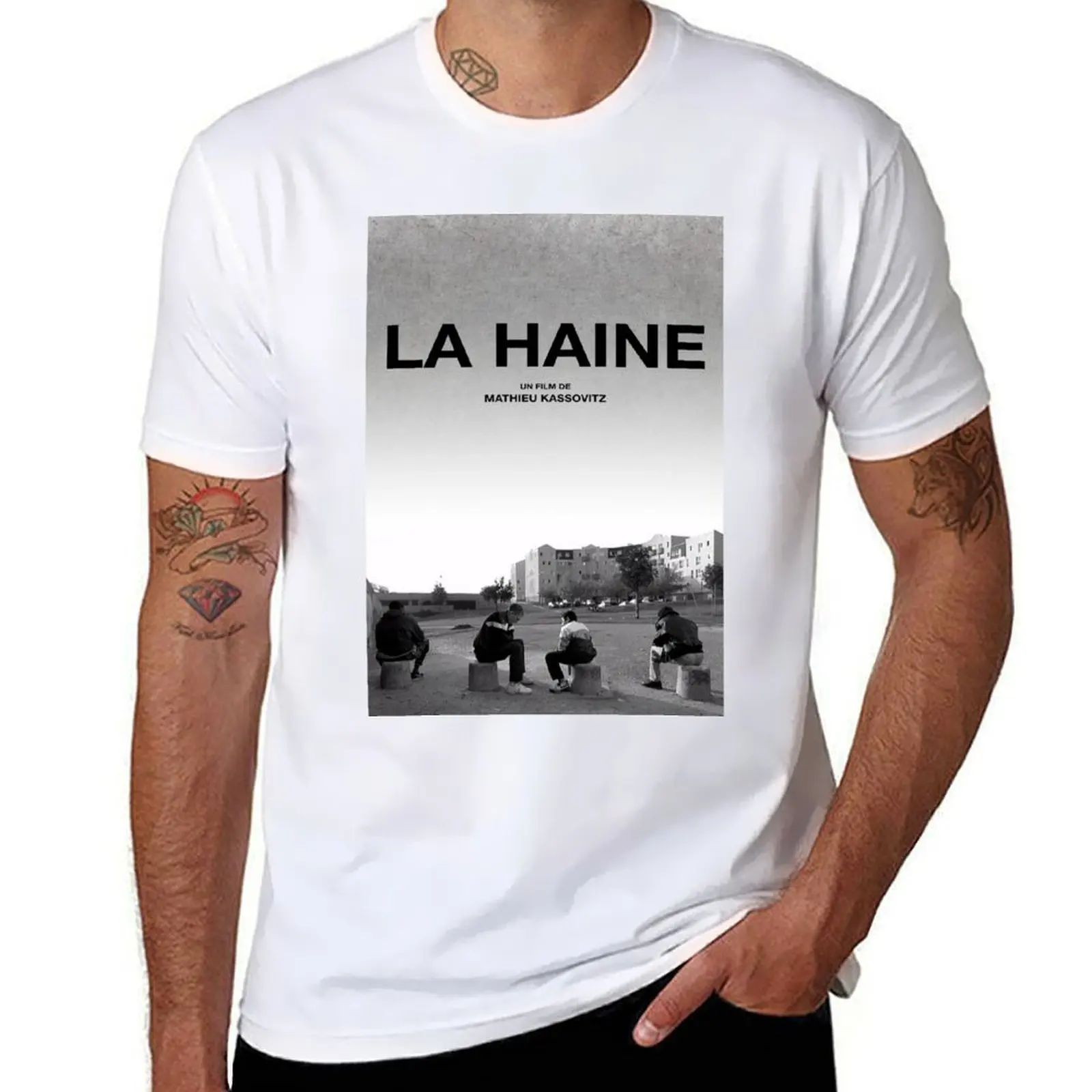 

La Haine Poster Film Movie T-Shirt Trendy Print Short Sleeve T-Shirt