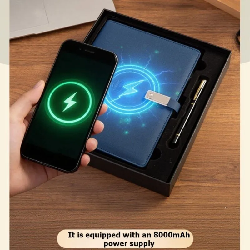 

Multifunctional A5 Notebook Featuring Wireless Charging, USB Drive,And Mobile Power Supply For Business Purposes