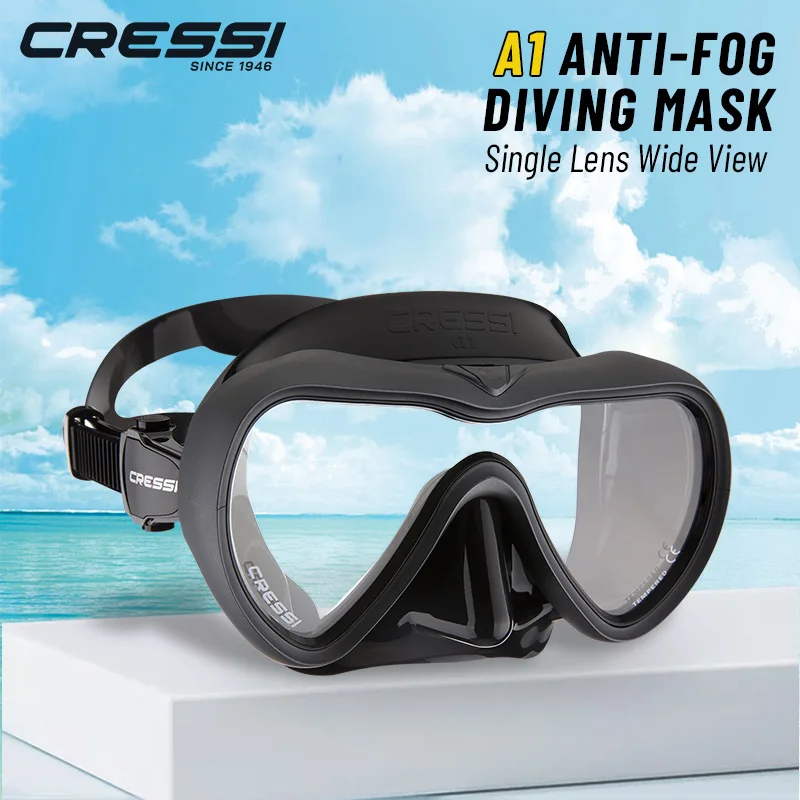 Cressi A1 Anti-Fog Diving Mask Professional Scuba Snorkeling Mask Silicone Mask for Men Women New Arrival 2020