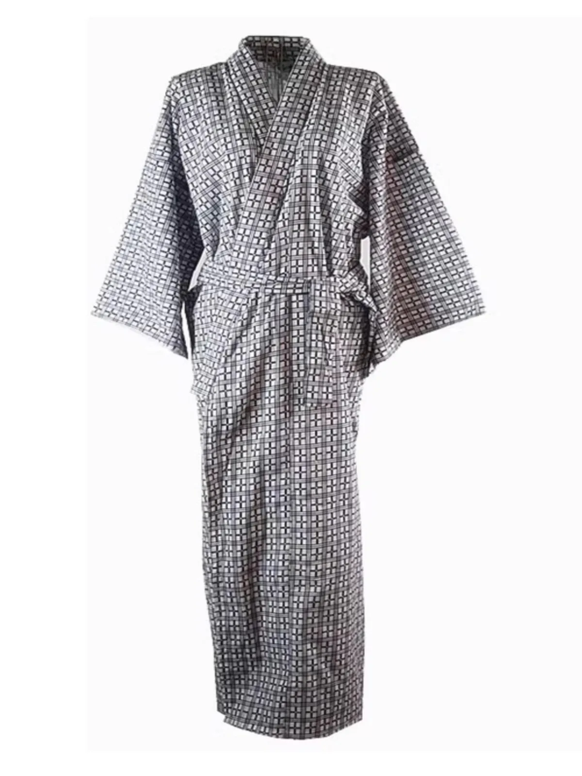 Women Men Japanese Nightgown Pure Cotton Bathrobe Sweat Steaming Clothing Gauze Long Soft Double-layer