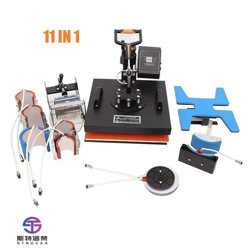STROVAN Taylor 11 in 1 Combo Heat Press Machines Sublimation Mug Hat Pen Plate Puzzle T Shirt Printing Machine