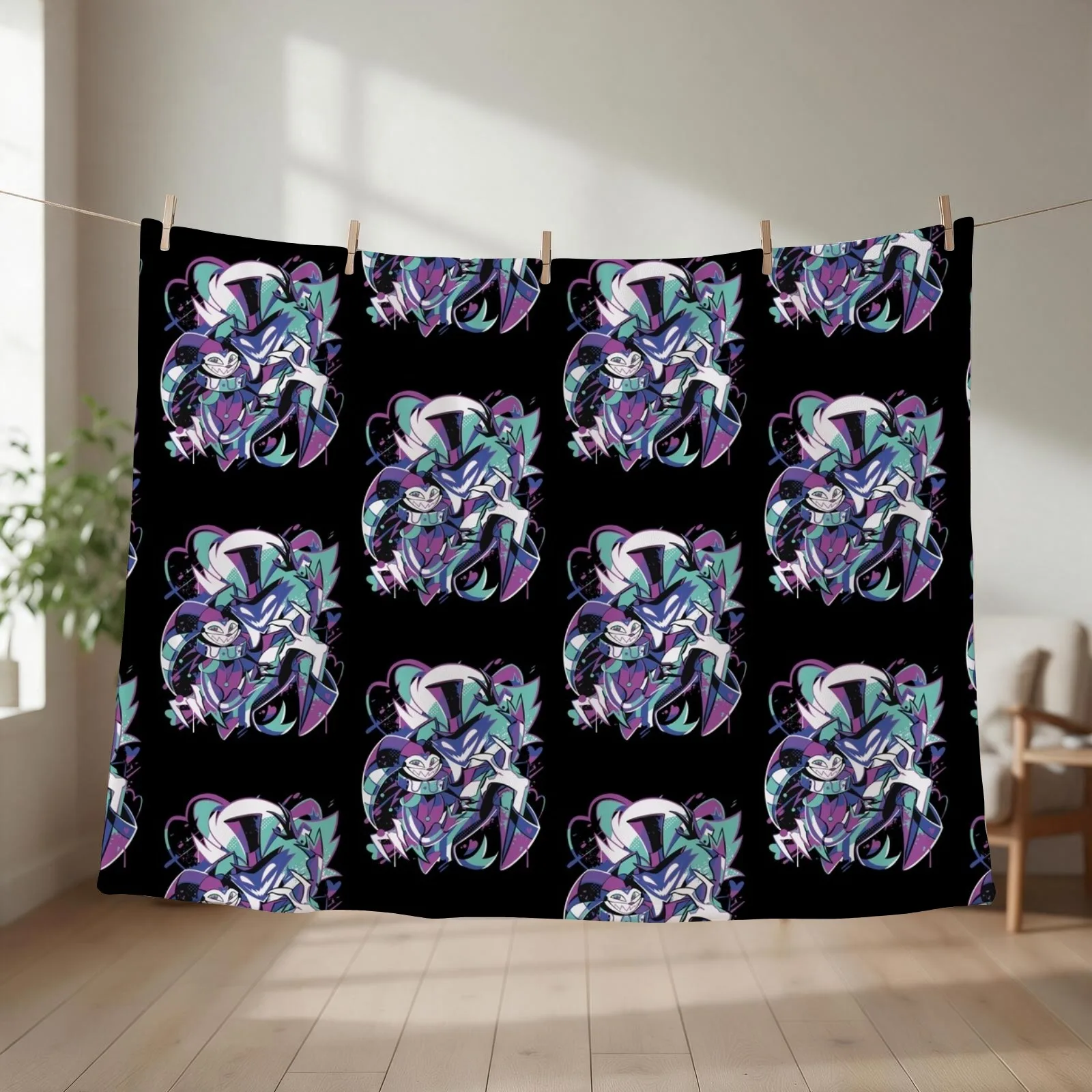 Fizzarolli Fizzamodeous Summer Splatter Throw Blanket couch cozy soft plush fuzzy picnic outdoor blanket