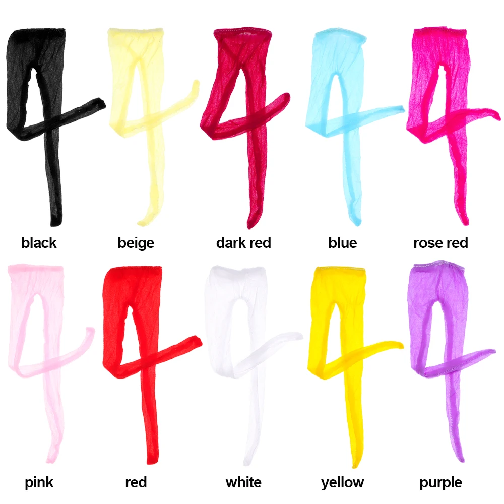 Suits 1/6 Colorful Pantyhose Miniature Clothes  Panty hose Mini Elastic leggings  Silk Stockings Dolls Accessories