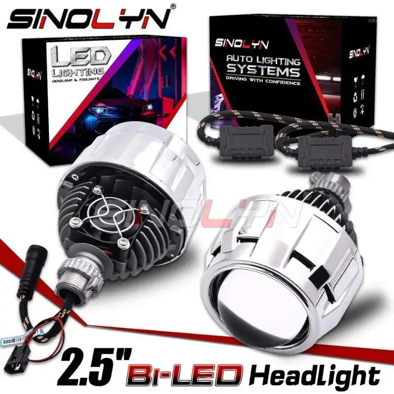 

Sinolyn 2.5 Inch Bi LED Lens Angel Eyes Projector Headlight H4/H7/9005/9006 Car Headlight Auto Diode Lights Retrofit Accessories