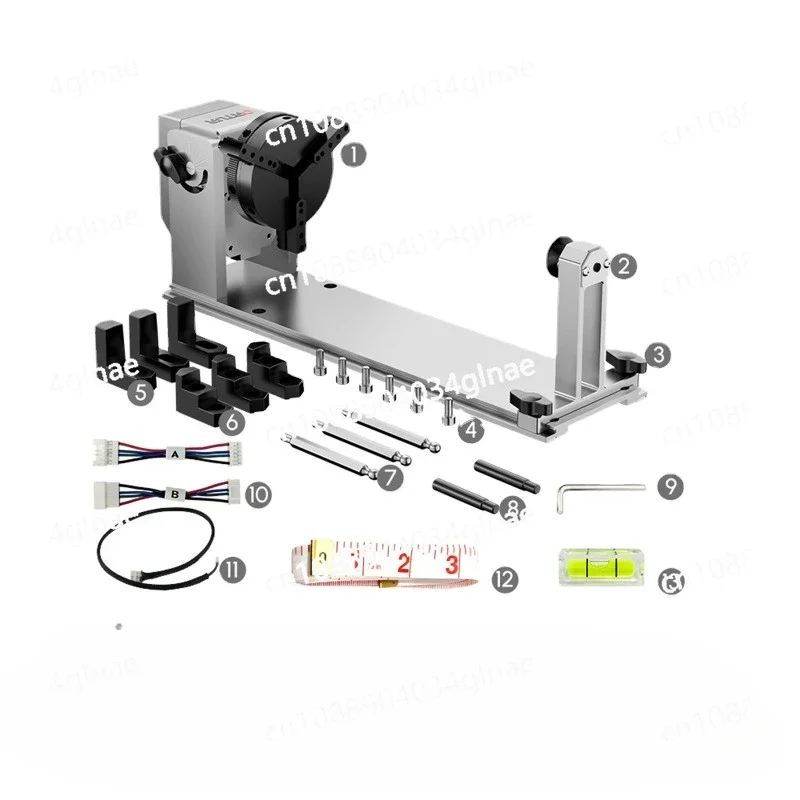 Rotary Roller with Chuck 360 Rotating 180 Horizontal Flip Angle Base for All Laser Engraver Machines