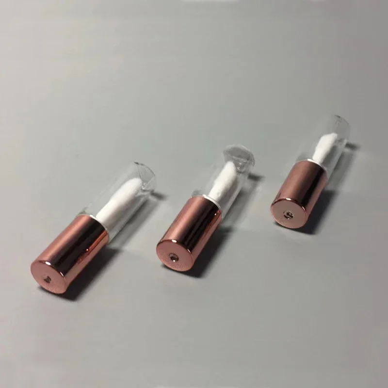 50/100pcs 1.2ML Rose Gold Empty Lip Gloss Tube Plastic Refillable Bottles Liquid Lipstick Container Lipgloss Mini Sample Bottle