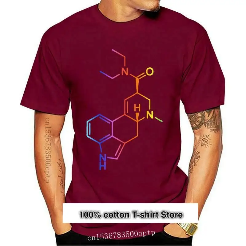 Camiseta de Química psicodélica para hombre, camisa de manga corta con estampado de Lsd Molecule Acid, a la moda, 2017