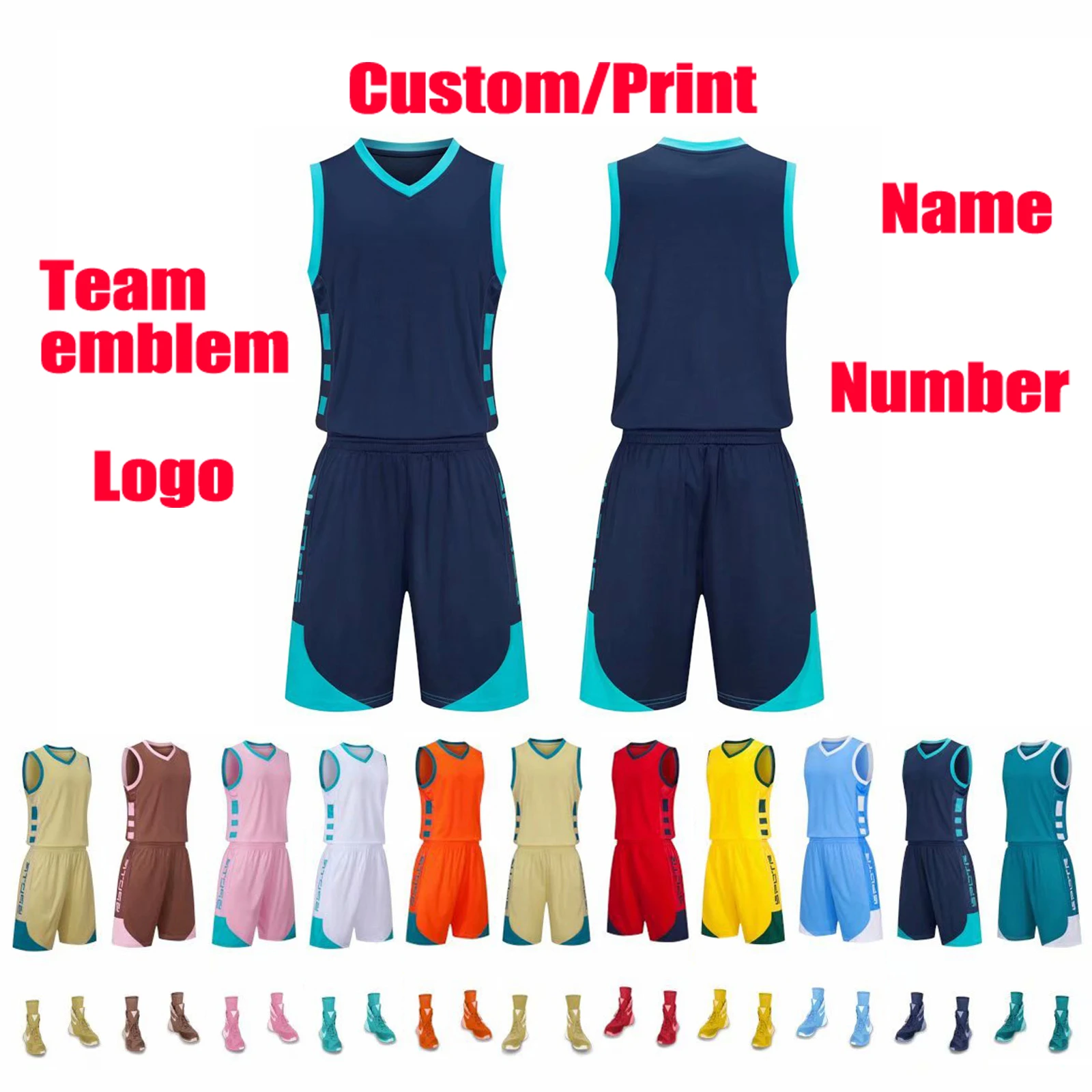 Basketball jersey custom Basketball jersey Basketball training suit Adults and Kid Basketball jersey Sets Large size