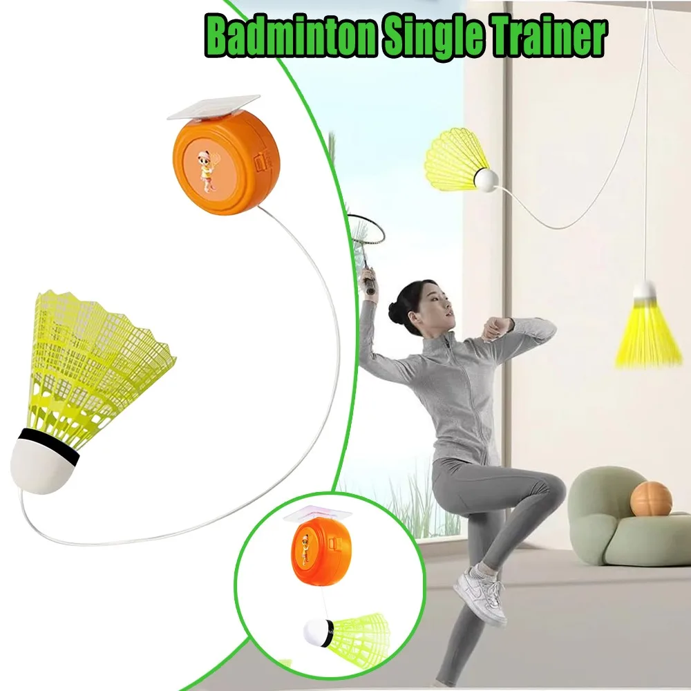 

Badminton Trainer Rebound Sticky Ceiling Hanging Solo Badminton Practice Rebounder Device For Badminton Racket Set Adult Kids