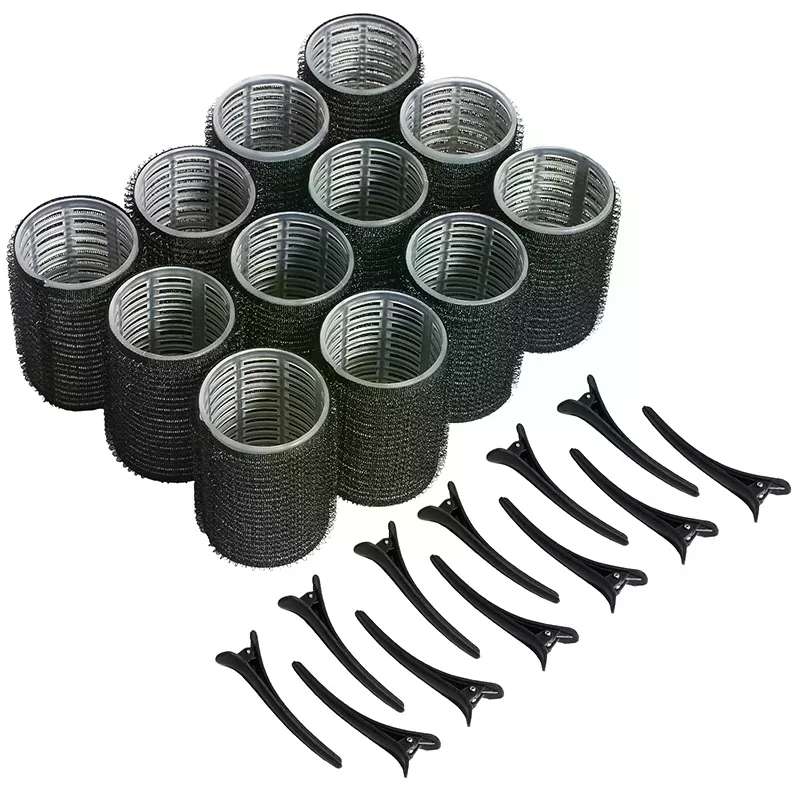 24pcs/Set Self Grip Hair Rollers No Heat Hair Clip Curlers Heatless Curls Hair Bangs Volume Self-adhesive Hook DIY Styling Tools