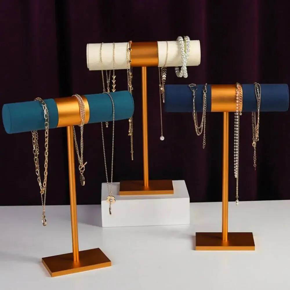 

T shape High-End Colorful Jewelry Display Stand Necklace Bracelet Holder Mall Decoration Ornament