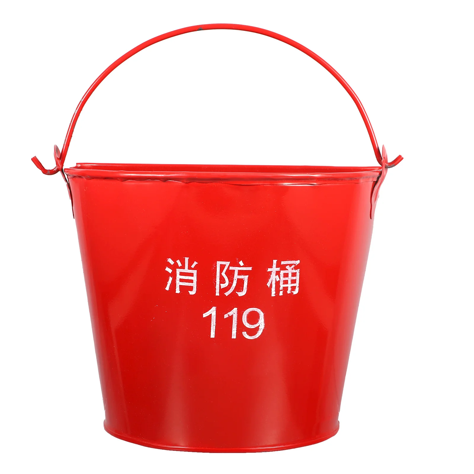 Red Emergency Sand Bucket Reusable Fire-Fighting Equipment Semi-Circular Scratch-Resistant For Fire Station Use