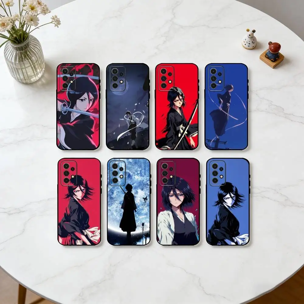R-Rukia Anime K-KuchikiS  Phone Case Black Silicone Soft For Samsung S25,S24,S21,S22,S23,S30,Ultra,S20,Plus,Fe,Lite