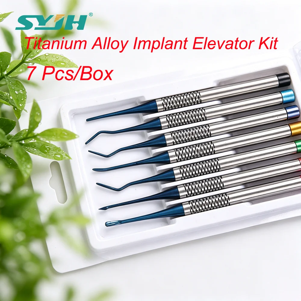 

SYJH Dental 7Pcs Stainless Steel Tooth Extracting Elevator Set For Root Extraction Dentistry Implant Surgical Instrument Tool
