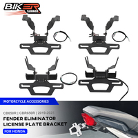 For Honda CBR650R CB650R License Plate Holder CB CBR 650R Motorcycle Adjustable Tail Bracket E4 LED Light Fender Eliminator