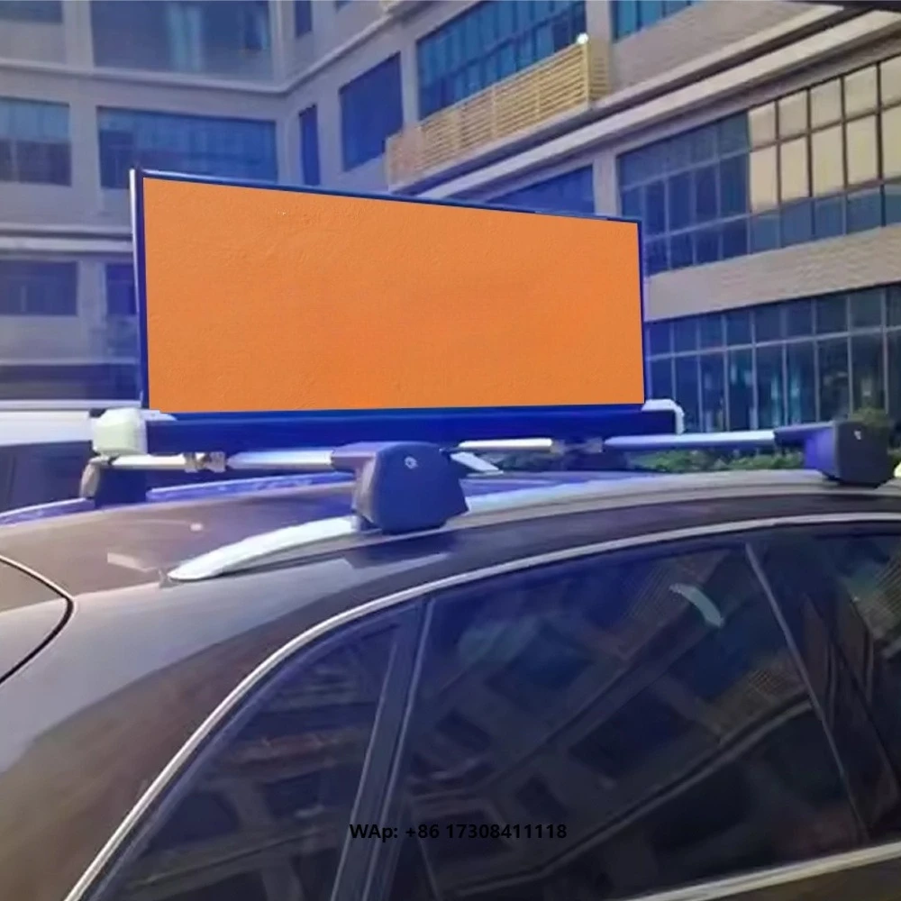 Taxi roof advertising LED display outdoor P3 roof double-sided LED screen 1080P readable in the sun