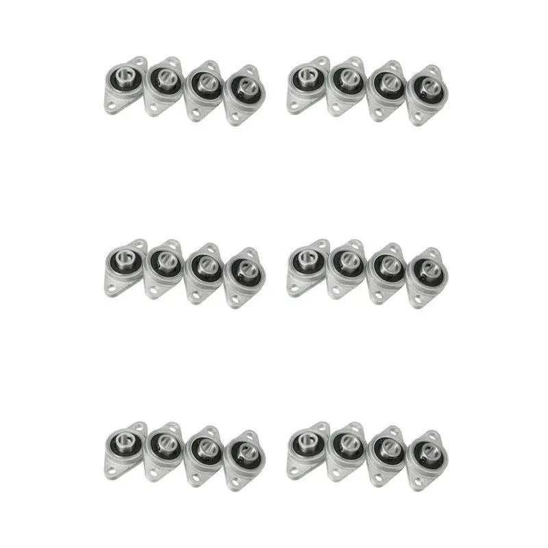 

【PUBLICITY】24Pcs Kfl08 Pillow Block Bearing 8Mm Bore Diameter Zinc Alloy Rhombic Flange Bearing For Cnc