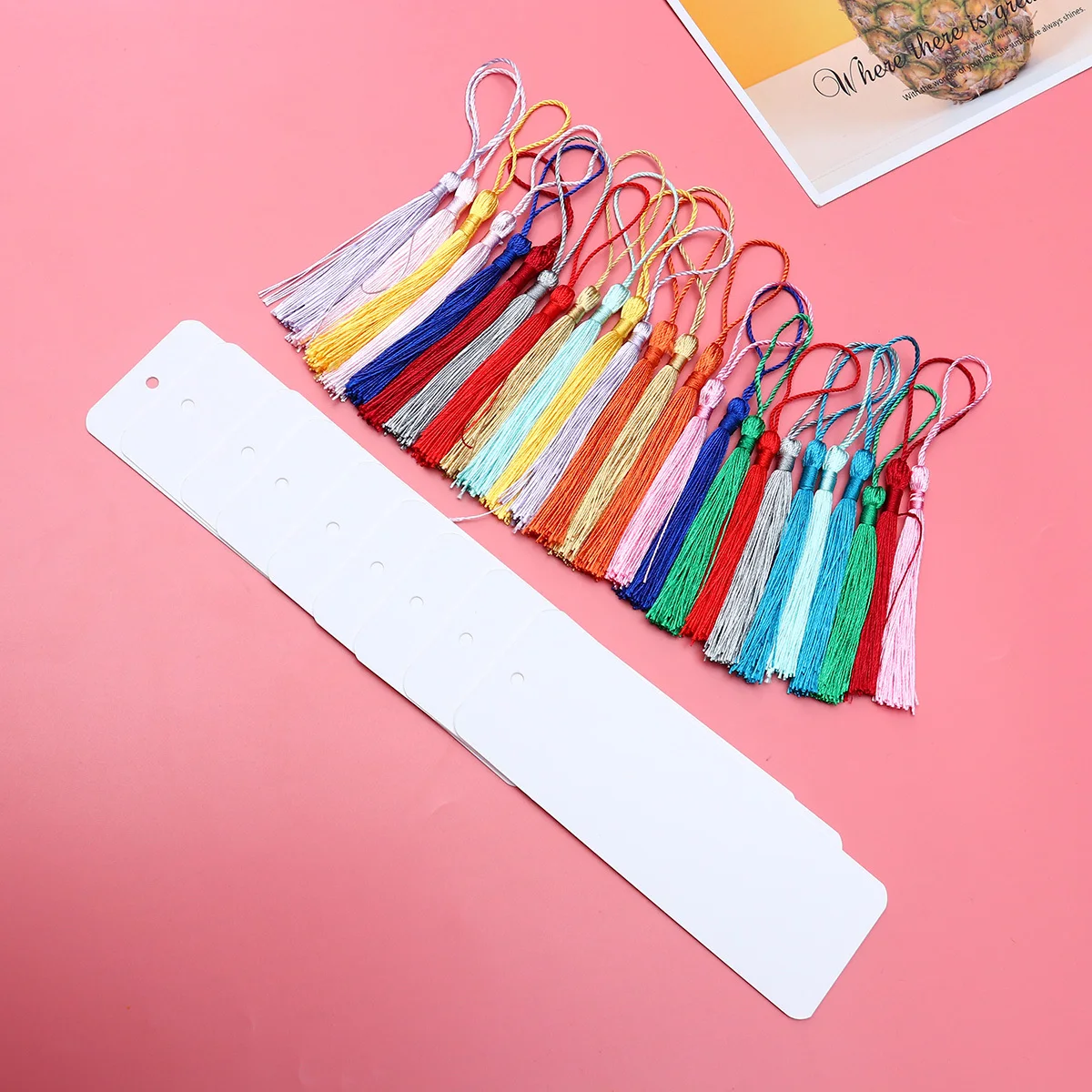 

24pcs Blank Bookmarks Premium Cardstock With Tassel For Diy Craft Projects School Office Supplies Gift Tags Wedding Favors
