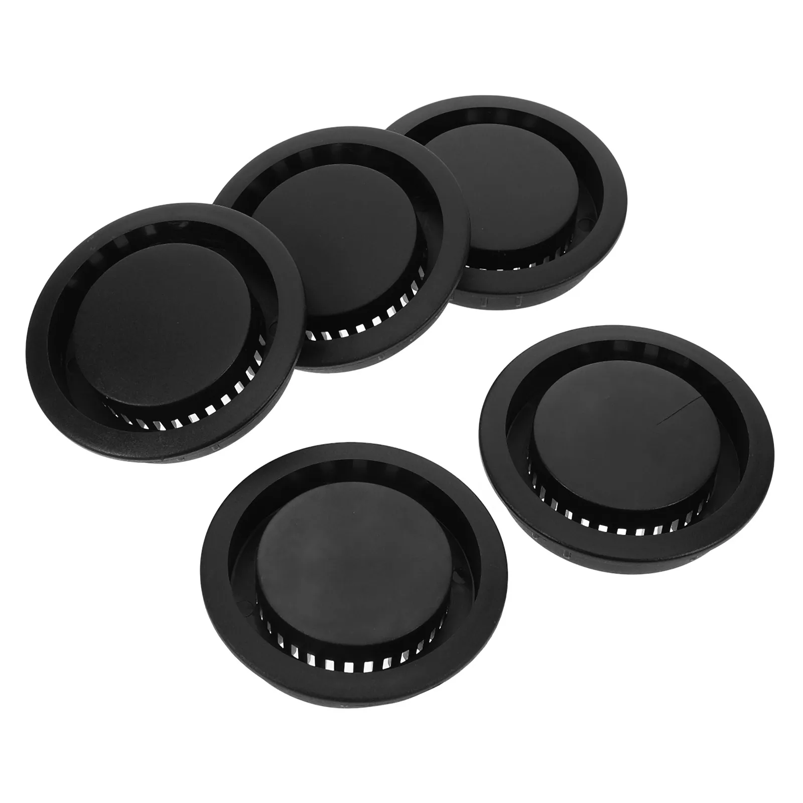 

5 Pcs Ventilation Cover Grey Cupboards Furniture Round Air Vents Hole Plugs Cabinet Soffit Wardrobe Plastic Durable Anti Rust