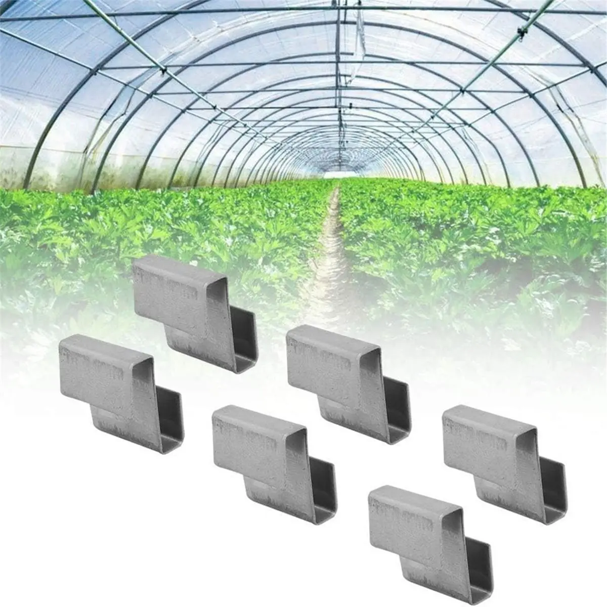 618 Mega Sale 50Pcs Greenhouse Glazing Glass Clamps Z-Type Clips Overlap Fixing Replacement Greenhouse Tools Fixing Replacement