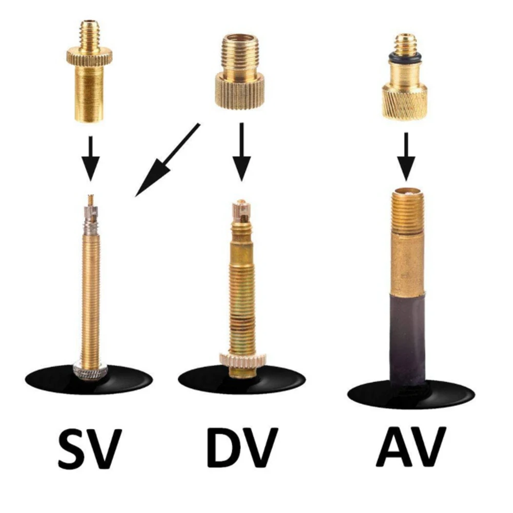 Adaptateur de assujetde vélo, 12 pièces, pour pompe de bicyclette Sv AV Dv