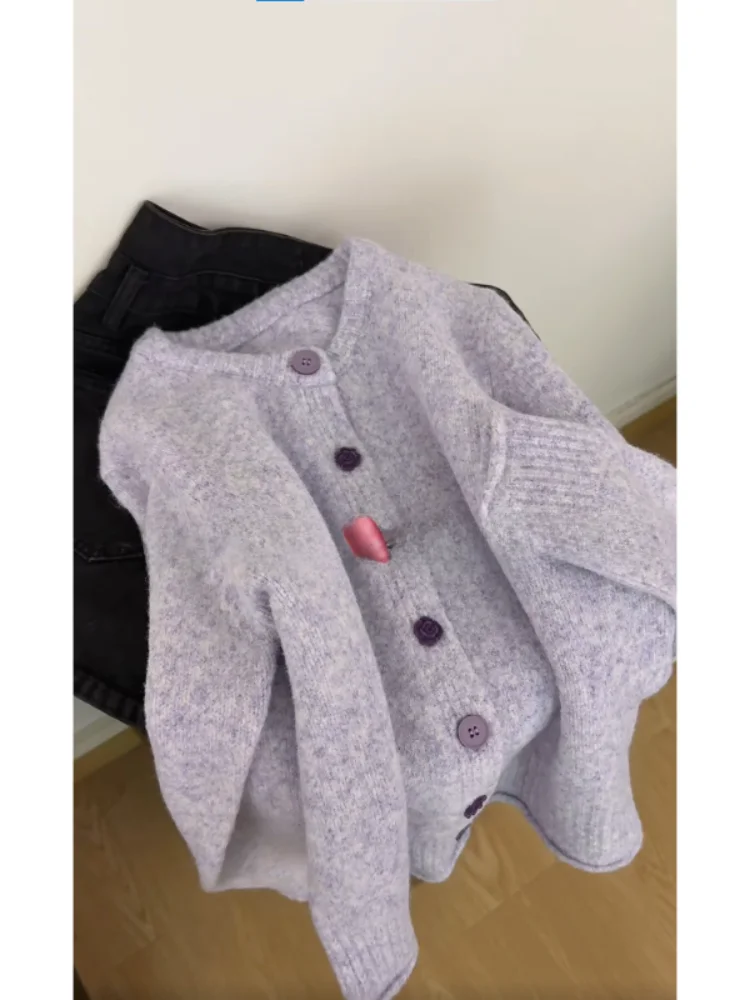 

Мягкий уютный круглый вязаный свитер Ne, женское пальто, осень-зима, Новое поступление, пастельный цвет, удобный свободный крой