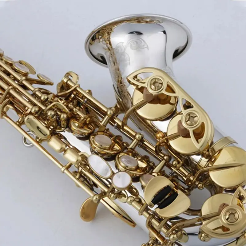 High-end white copper silver-plated 9937 original structure B-key bending high-pitched saxophone professional-grade tone SAX