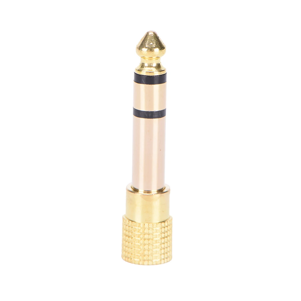 1pc 6.35 Male To 3.5 Female Stereo Terminal Plug Headphone Adapter Jack 6.35mm 1/4