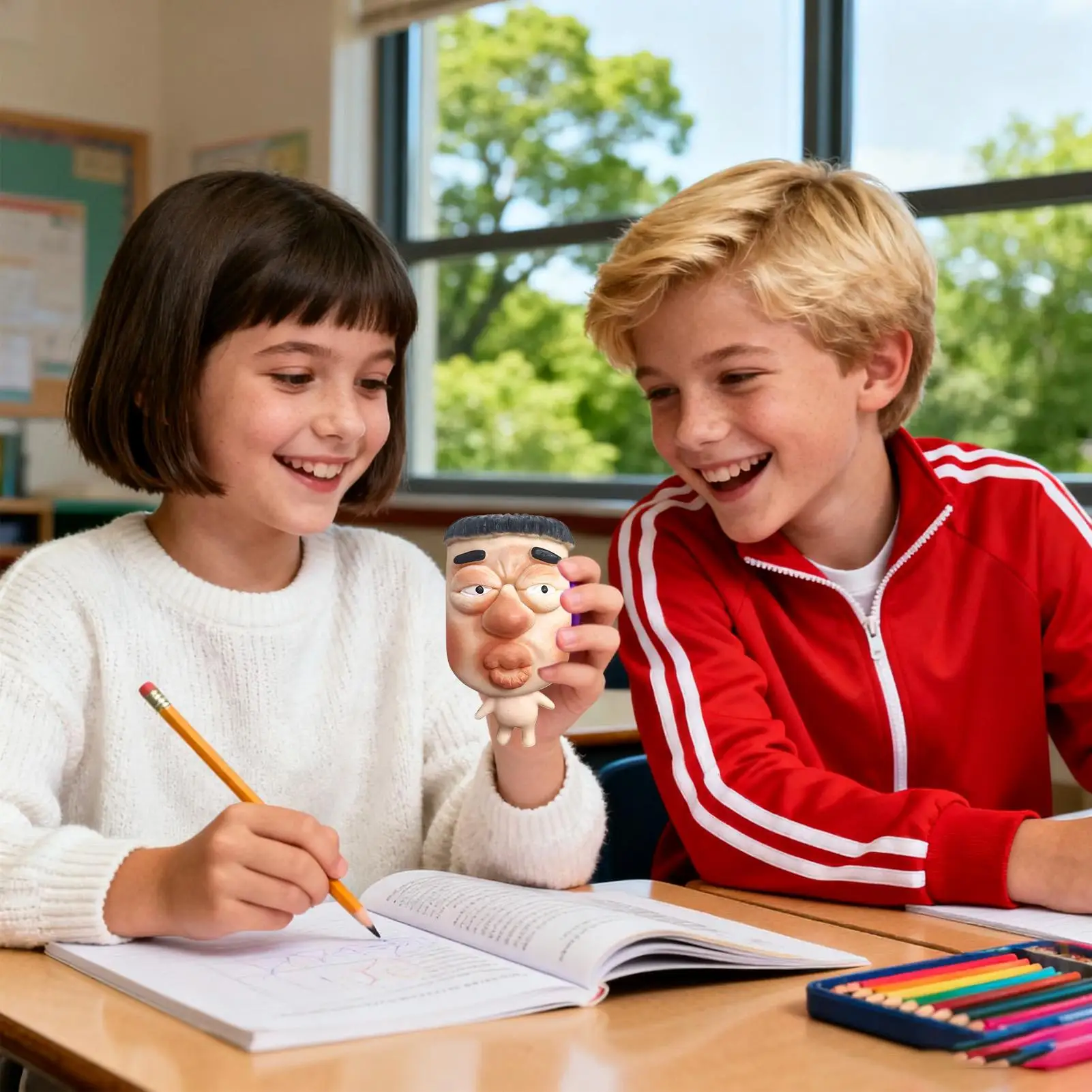 Giocattoli da spremere Forma del viso grande Sollievo dallo stress Pizzicare Forniture Giocattoli antistress per bambini Adolescenti Adulti Studiare Ufficio di lavoro