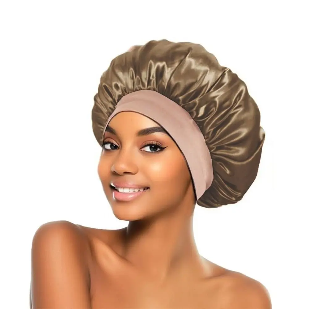 Fashion Silk Women's Bonnet Elastic Band Cap Sleep Bonnets Hair Bonnet Beauty