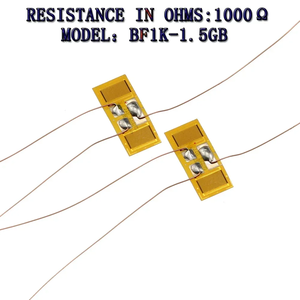 10pcs STRAIN GAUGES BF1K-1.5GB2GB Miniature Weighing Sensor Strain Gauge  1000ohm Half Bridge Foil  611N