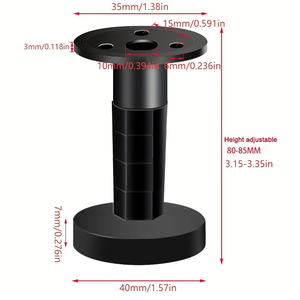 Metal Furniture Legs Adjustable Replacement Nightstand Storage Box Leg Wear-resistant Anti Scratch Cupboard Sofa Chair Feet
