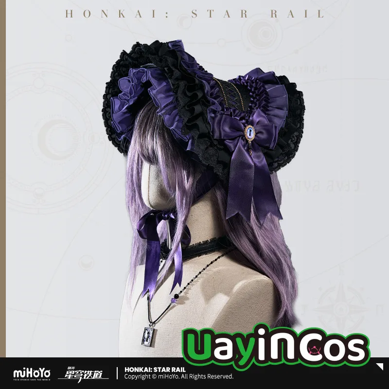 

Официальный товар Honkai Star Rail Herta Y2K Девушки Женская шляпа Готическая шляпа Кепка Косплей Костюм Аниме Фигурка Игра Детские игрушки Подарки