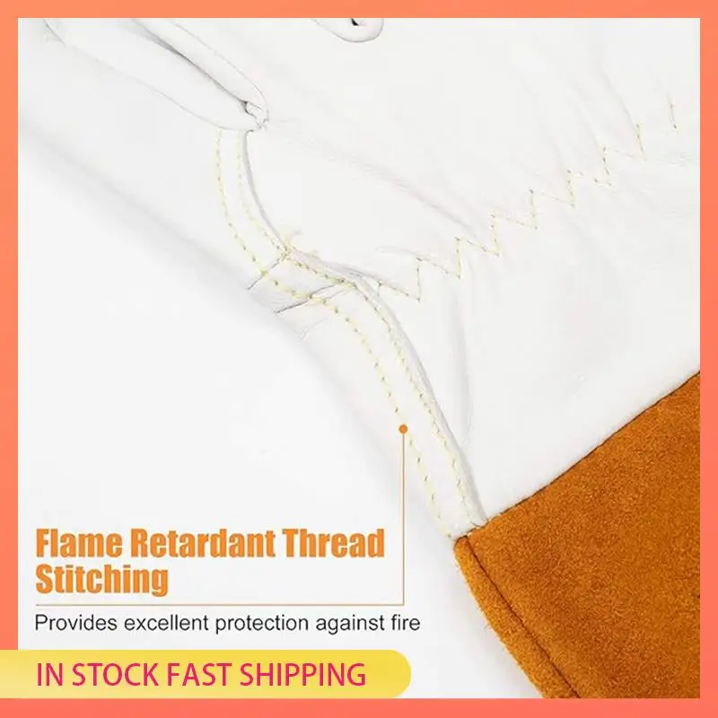 

AA05 Огнестойкие и гибкие сварочные перчатки из зернистой кожи без подкладки с манжетой для профессионального использования