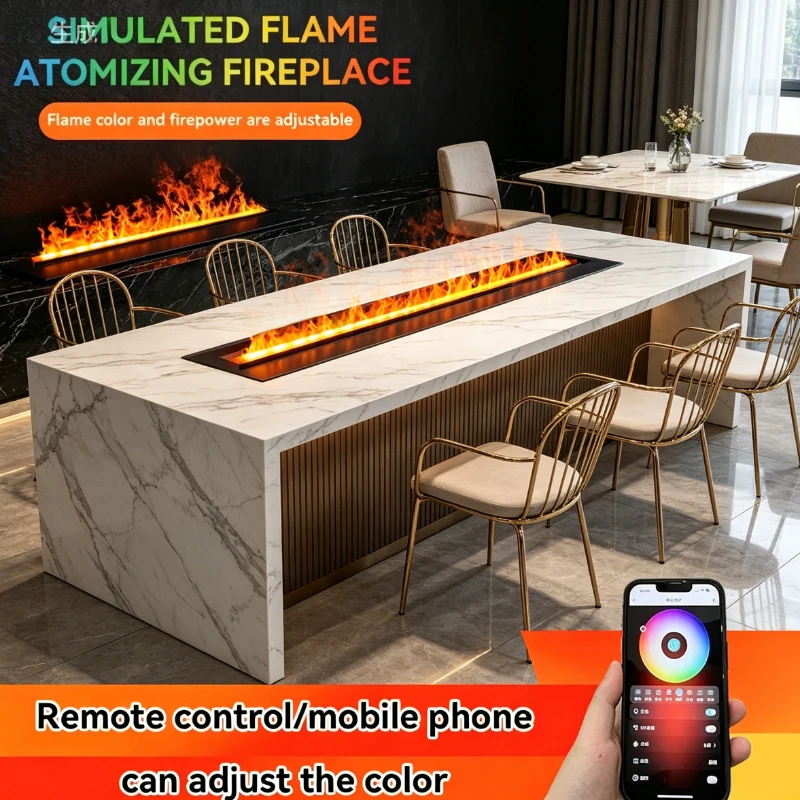 3D Water Electric Fireplace Mist Fireplace Embedded Realistic Mist Flame Remote Control APP Interior Decoration Steam Fireplace