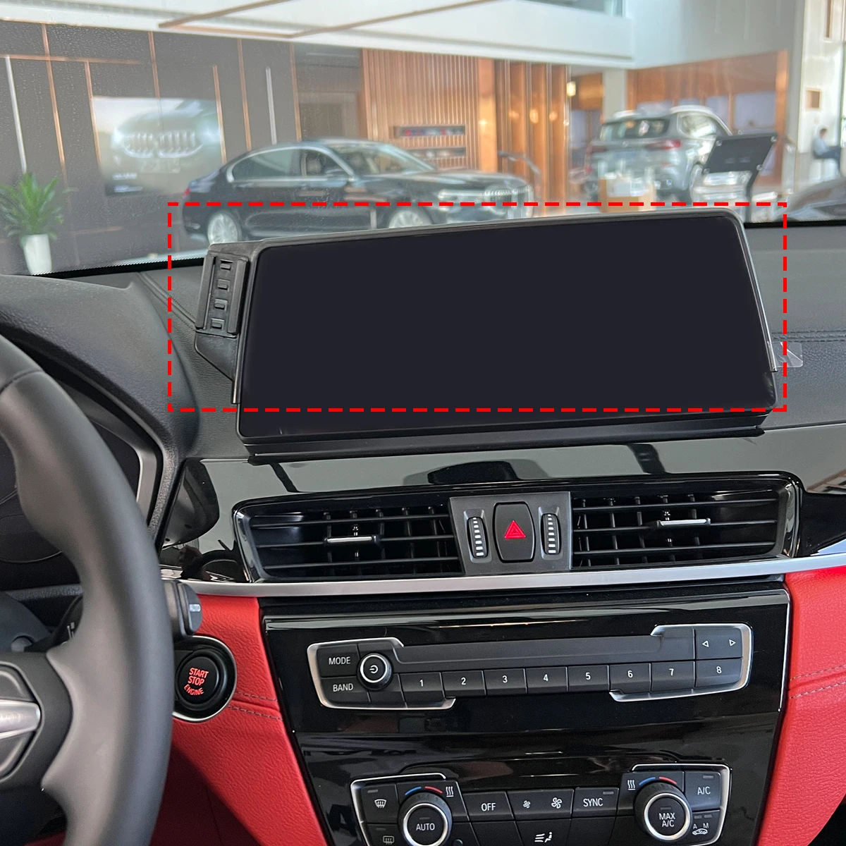 Car Phone Screen Holder For BMW X1 F48 2020 2021 2022 Magnetic 15W Wireless Charging Fixed 10.25