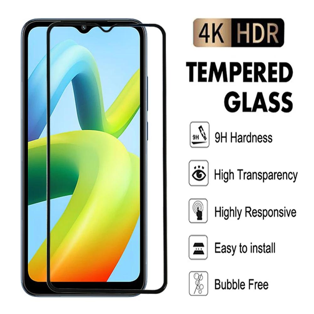 Tempered Glass For Xiaomi Mi POCO C50 C51 C55 C65 F3 F4 F5 GT Pro Screen Protector Protective Full Cover Transparent glass Film