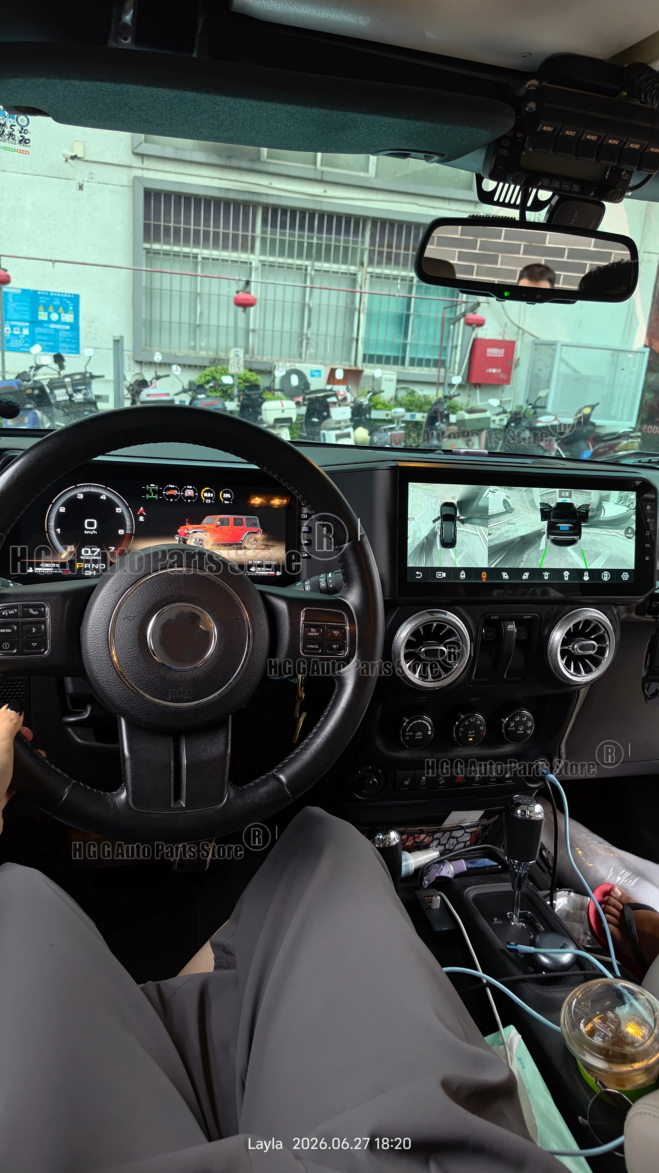 mz 12.3 inch Dual Screen Carplay Stereo For Jeep Wrangler 2011-2017 Car Android Radio Multimedia Player GPS navigation Head Unit