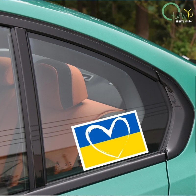 Calcomanía de vinilo impermeable para coche, pegatina redonda clásica de Ucrania, girasol, Ucrania, accesorios de decoración