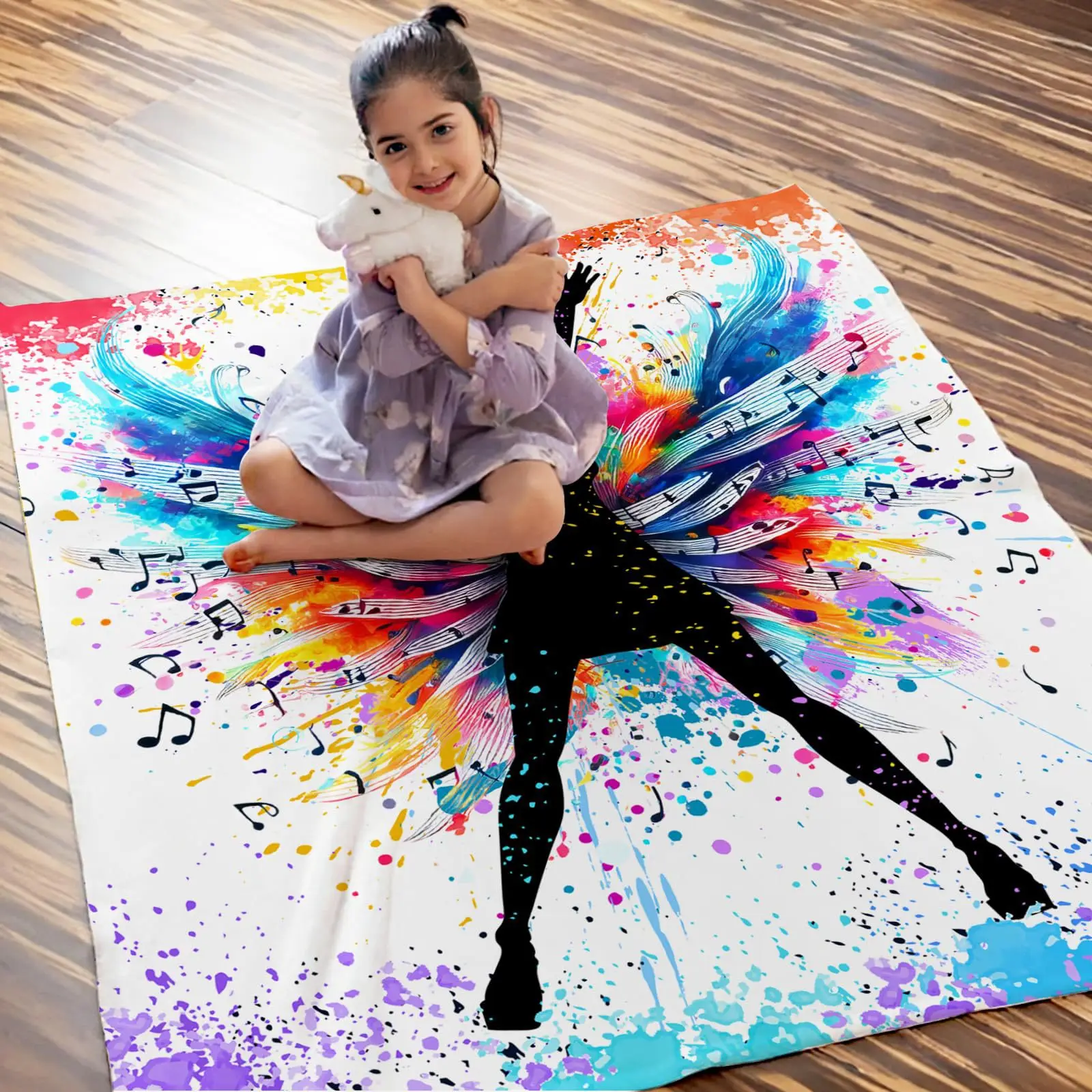 Flannel Music Lovers Entertainment Themed Casual Blankets Digital Printing Blankets Factory Wholesale Holiday Gifts