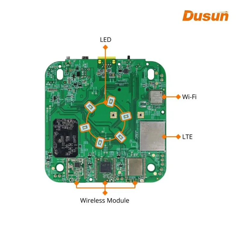 بوابة DUSUN BLE+Zigbee+Z-Wave+LTE DSGW-210-HA IOT، منصة مساعد المنزل تم تركيبها مسبقًا