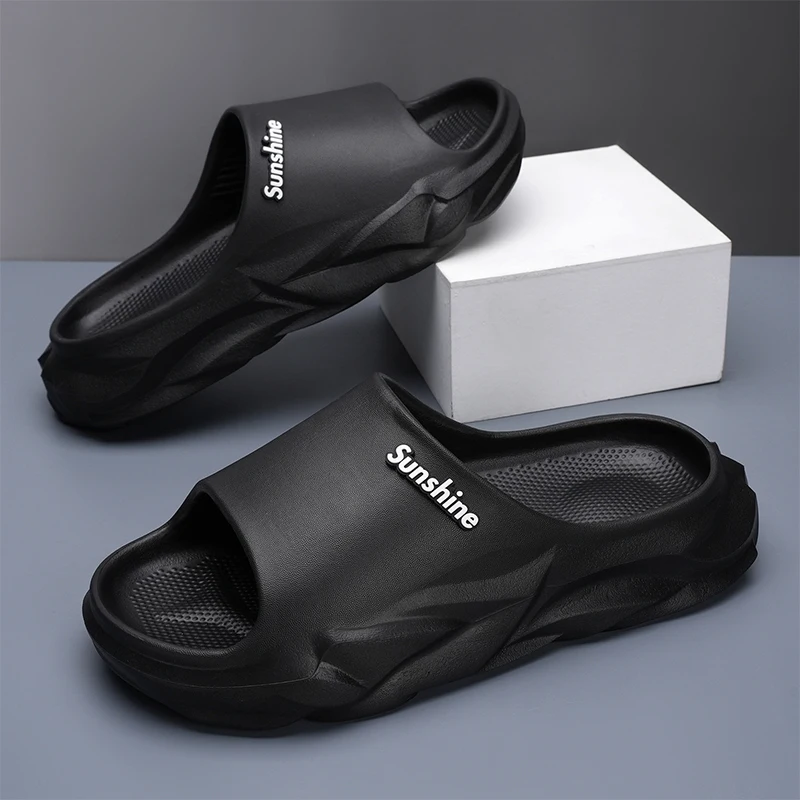 Men New Summer Slippers Simple Fashionable Casual Thick-soled Comfortable Non-slip Wear-resistant Outdoor Sports Beach Sandals