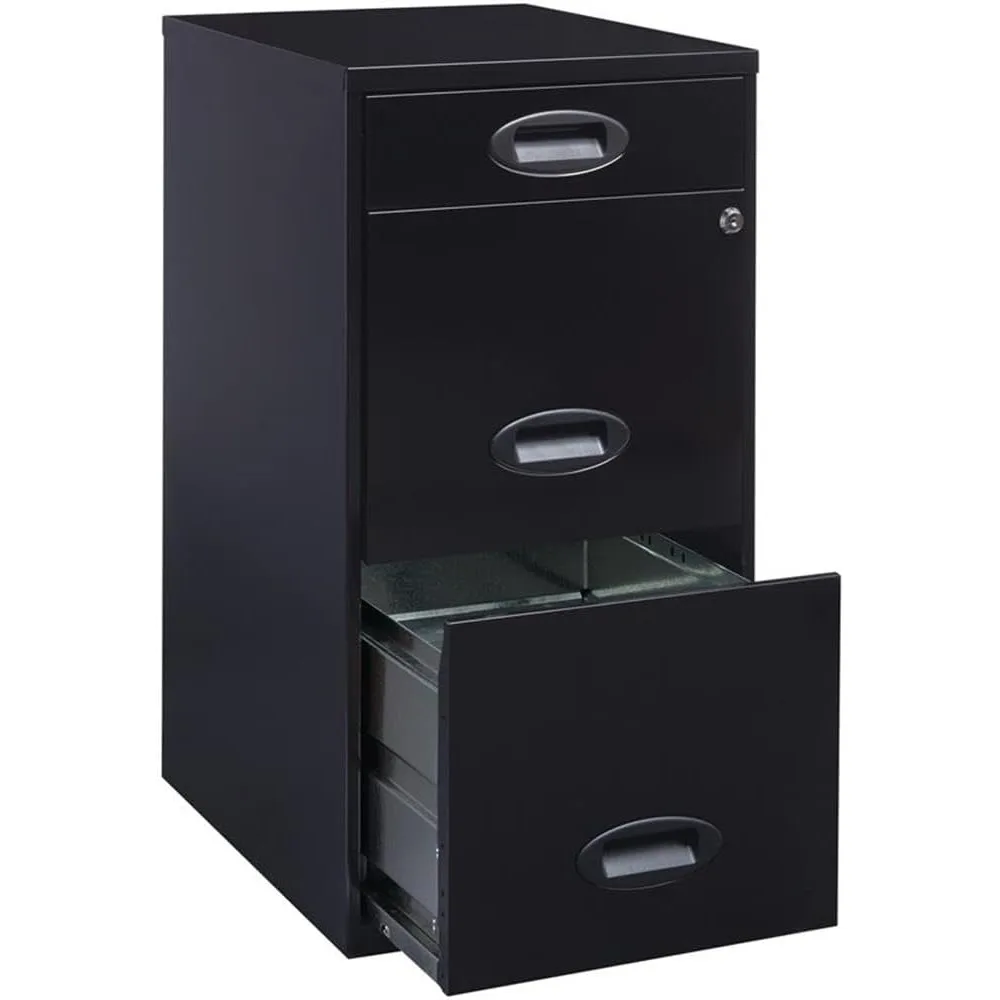 

Hirsh Space Solutions 27" H x 14" W 3-Drawer Modern Metal File Cabinet with Pencil-Drawer, High-Sides, Letter Size, for Small Of