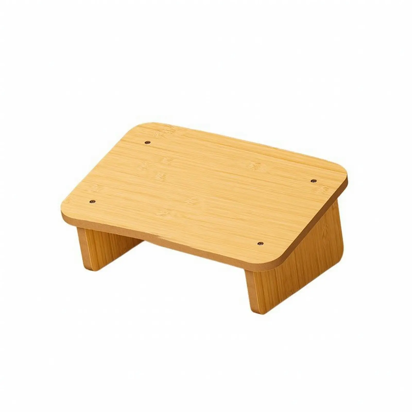 Natural Wood Grain Footrest for Home Office Workspace Low Profile Support
