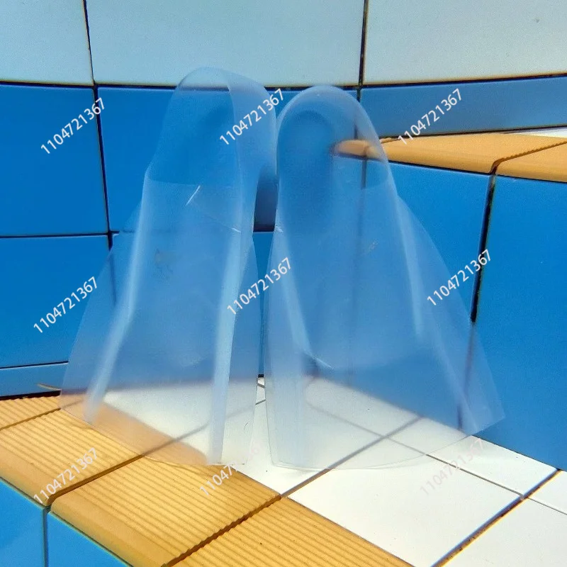 Fully Transparent Invisible Flippers, Professional Swimming Silicone Flippers, Freestyle Swimming Shoe Short Flippers